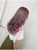 イヤリングカラーxビビットピンク