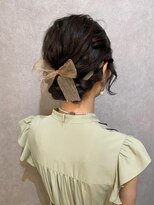 ウィスプ 赤羽店(wisp)&nbsp;編み込みリボンアレンジ♪*。