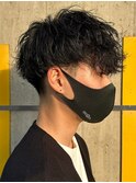ツイストスパイラルパーママッシュメンズパーマ波巻きパーマ