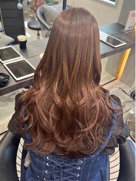 ロンドエニカ 大宮(Lond enika) 大人ガーリーピンクベージュレイヤー　大宮