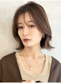 大人可愛い20代30代40代小顔くびれボブ外ハネインナーカラー