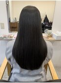 髪質改善縮毛矯暗髪黒髪ナチュラルストレートロング