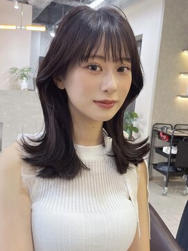 フラッグヘア 新宮店(Flag HAIR) 艶髪質改善ケアブリーチ韓国風酸性ストレート顔まわり前髪大人