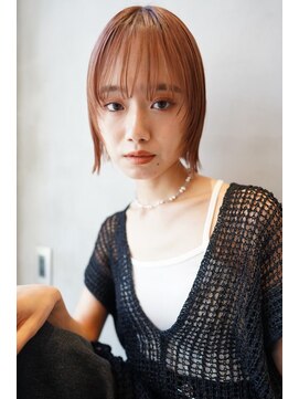 ニコ トウキョウ 渋谷(nico TOKYO) 切りっぱなし/ボブ/ピンクブラウン