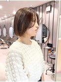 顔まわりレイヤーボブ×透明感カラーA37