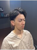 ビジネスツーブロック ナチュラルパーマ センターオールバック