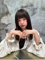 ヲタク(wotaku.)&nbsp;ナチュラルブラウン暗髪カラー顔まわりレイヤー艶髪髪質改善前髪