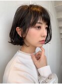 ふんわりエアリーボブ|ナチュラル白髪ぼかしスタイル
