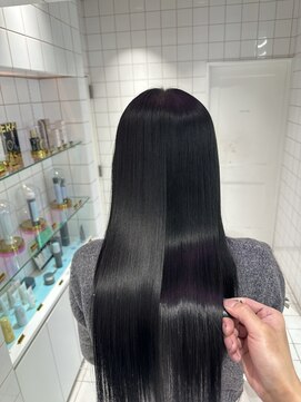 ロンドルーチェ 心斎橋(Lond luce) ダークアッシュ/ミディアムレイヤーカット［髪質改善/縮毛矯正］