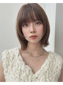 ミニウルフレイヤーカット顔周りカット前髪カット韓国ボブ/原宿