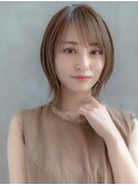韓国レイヤー顔周りカット透明感カラー髪質改善艶髪シースルー