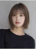 透明感カラー×ワンカールで可愛いレイヤーボブ
