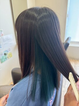 ヘアショップ エヌアンドエー 久喜菖蒲店(hair shop N&A) 個性引き出す大人のおしゃれ◎インナーエメラルドグリーン
