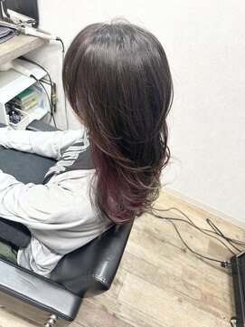 シュガー バイ エクラート 立川南口店(SUGAR by ECLART) イヤリングカラー/ピンクボルドー/スピネル/立川南口/ブリーチ