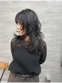 ロングウルフレイヤーカット　横浜