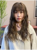 冬の愛され◎パーマロングニュアンスゆるウェーブ