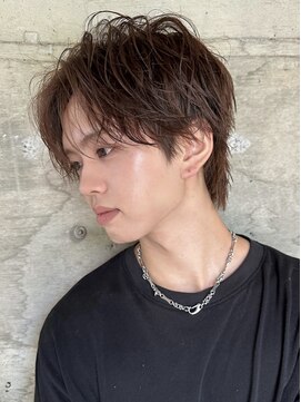 サイン メンズ 渋谷(SIGN men's) ダブルカラーセンターパートフェザーカットダウンパーマ