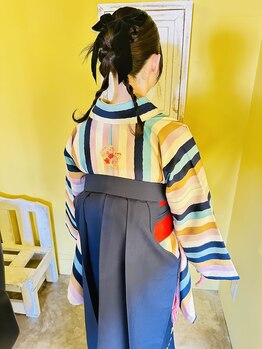 リッチヘアーデザイン(RICH HAIR DESIGN)の写真/晴れの日を彩る着付とセット!特別な日を最高の美しさで迎えるお手伝い♪ご予約ご相談ください!