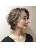 ◇大人可愛い20代30代40代50代前下がりショートボブ丸みショート