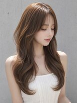 ユーフォリア 渋谷グランデ(Euphoria SHIBUYA GRANDE)&nbsp;韓国ヘア韓国レイヤー顔周りレイヤーミルクティベージュ