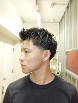 メリケンバーバーショップ トーキョー(MERICAN BARBERSHOP TYO)&nbsp;メンズカットテーパーフェードアップバングショート