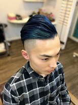 トルチェ(toRtue) オールバック+ツーブロック ON ネイビーカラー