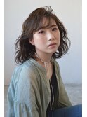 大人可愛い20代30代40代似合わせカットイメチェン流しバング