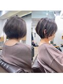 絶壁解消/ひし形/前下がり/大人ショートボブ/30代/40代★猪狩★