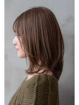 ケアリー 流山おおたかの森(Carelly) 大人かわいい前髪セシルカットココアブラウンフリンジウェーブ