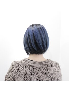 デコヘアーフラッペ(DECO HAIR frappe) ブルーのアンブレラカラー