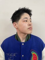 ビーバイエイトジェンツ(Bee by EIGHT GENTS)&nbsp;ダークアッシュアッシュブラックカルマパーマベリーショート