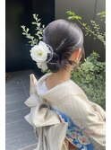 振袖ヘア　着物ヘア　カチモリヘア　韓国ヘア