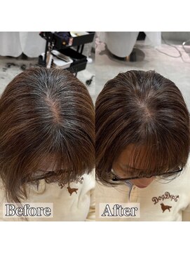 ティダスマイル ふじみ野店(tida smile) 脱白髪染めハイライト＊白髪ぼかしベージュ20代30代40代50代