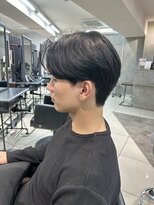 メンズセンターパート