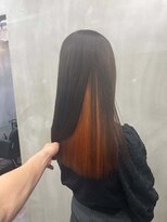 ナンバーウルス 名駅店(N° ulus)&nbsp;【number ulus】インナーカラー×アプリコットオレンジ