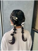 結婚式&ウエディングパーティー用韓国ヘアアレンジ　日吉