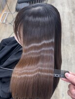 ロンドシエル 横浜(Lond ciel)&nbsp;ミニウルフチェリーブラウンブリーチなしショートボブ前髪/横浜