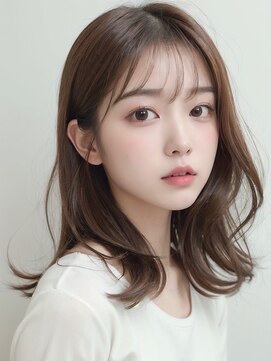 リベルテ 新宿(Liberte) レイヤーカットシースルーバング#くびれヘア#オルチャン