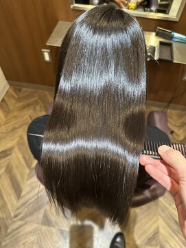 エイクス ヘア デザイン×美髪クリニック 千葉(AQs hair design) くびれヘア/アプリコットオレンジ/夏/髪質改善[千葉駅]