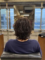 タメ(tame-)&nbsp;サーフカール/フェザーパーマ/ブルーブラック【都賀/メンズ】