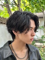 フリーラ 表参道(freera)&nbsp;メンズダークアッシュニュアンスパーマ韓国マッシュウルフカット