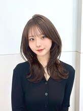 リブランド 銀座(REBRAND) 韓国くびれヘアロングフェイスレイヤーグレージュブラウン