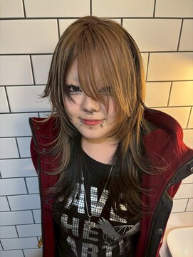 ベレーザ 渋谷(BELEZA) 17670バタフライレイヤーカットバレイヤージュカラー韓国巻き