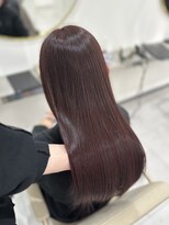 ナンバー エリュン 秋田店(N°Elune)&nbsp;ブリーチなしwカラーワインレッド