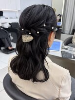 ザザ ZA/ZA 茗荷谷 茗荷谷★池袋 結婚式お呼ばれハーフアップ◎巻き髪/ヘアセ ット