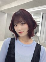 マウル ナゴヤ 名駅(MAEUL NAGOYA) 人気の短すぎない肩上レイヤーボブ 暖色カラー
