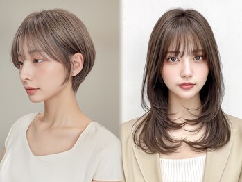 カーム(calm)の写真/酵素カラー導入*酵素の力でうる艶ヘアが叶う!ワンカラーでも透明感のある白髪ぼかしを♪