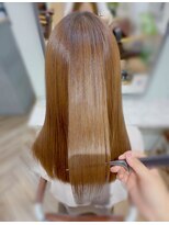 ヘアリゾート粋 ティガ 池袋店(tiga)&nbsp;艶髪/髪質改善ストレート/ロング/ブラウンベージュ
