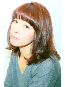 ココティエ (COCOTIER) ☆厚めバングのピンクベージュカラー☆