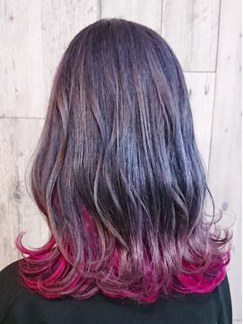 ヴィオラ 秋葉原(Viola) インナーカラー　パープルグレージュ×ピンク